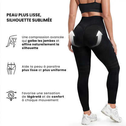 Elvyneco Sculpt 3D legging anti-cellulite noir taille haute femme