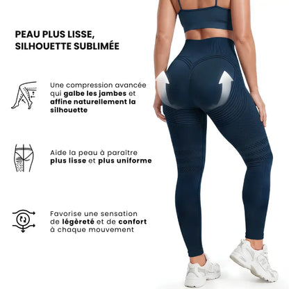 Legging 3D gainant effet ventre plat silhouette sculptée - Elvyneco...