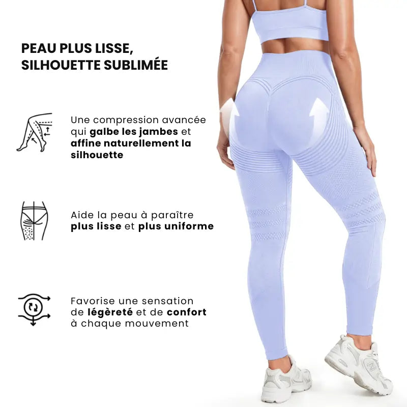 Femme en legging Sculpt 3D anti-cellulite sport yoga pilates taille haute